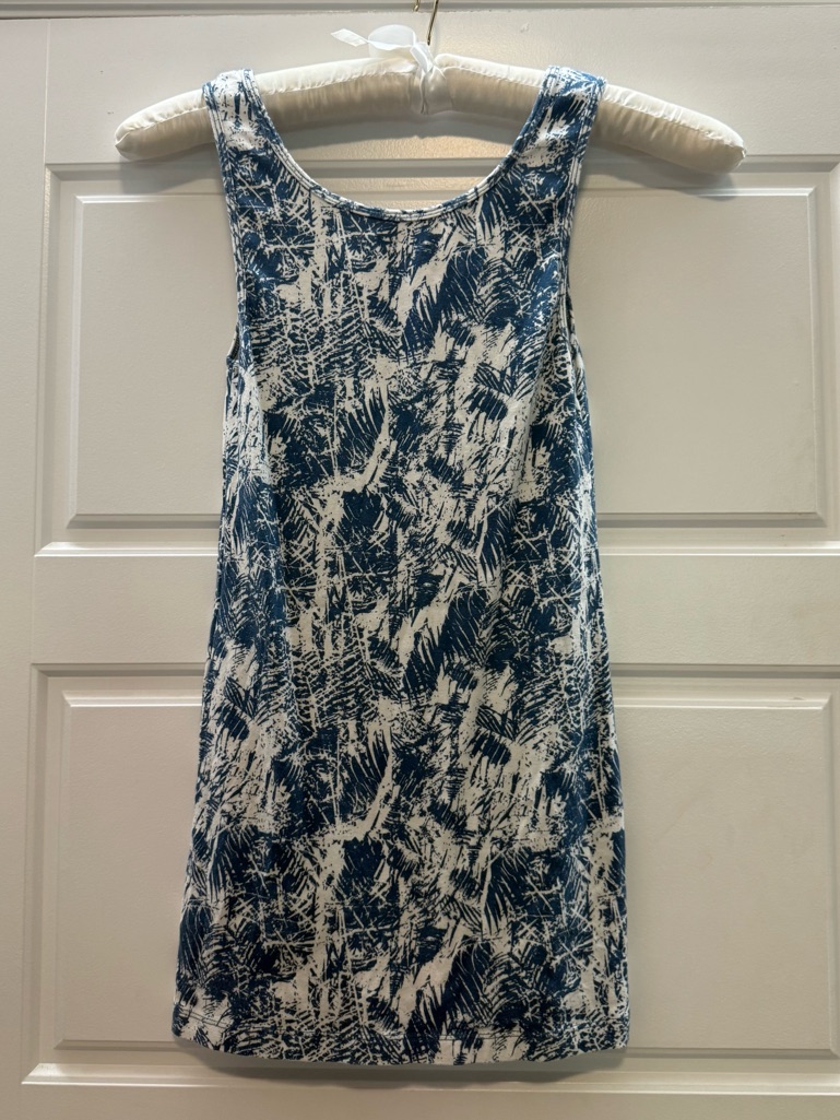 Girls Bcg White And Turquoise Dress, Sz Med — image 2 of 4